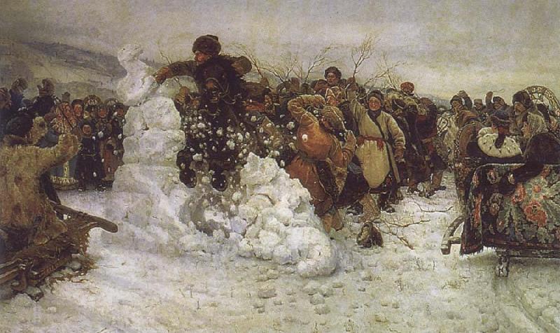 Vasily Surikov The Taking of the Snow oil painting image